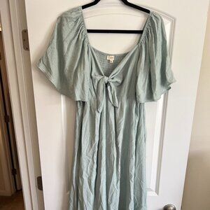 OTT Light Blue Smocked Maxi Dress